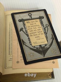 Antique Manual Blessed Virgin Velvet Locking Prayer Book Civil War Era 1874 NY