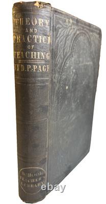 Antique Pre-Civil War Victorian Book 1857 Theory & Practice of Teaching D Page