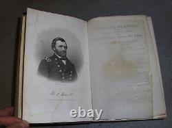 Antique US Civil War Book Grant Sherman Campaigns Generals Military History 1866