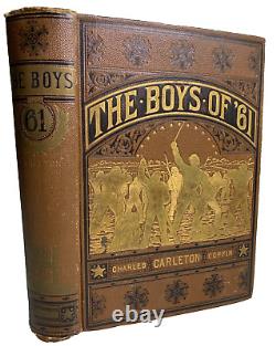 Antique Victorian Ornate Embossed Gilded Gilt Book Civil War THE BOYS of'61