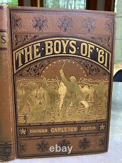 Antique Victorian Ornate Embossed Gilded Gilt Book Civil War THE BOYS of'61