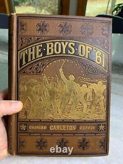 Antique Victorian Ornate Embossed Gilded Gilt Book Civil War THE BOYS of'61