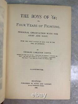 Antique Victorian Ornate Embossed Gilded Gilt Book Civil War THE BOYS of'61