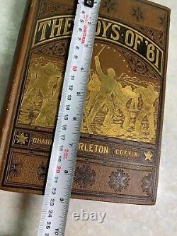 Antique Victorian Ornate Embossed Gilded Gilt Book Civil War THE BOYS of'61