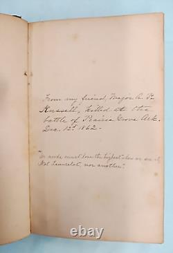 Aurora Leigh Elizabeth Barrett Browning 1857 C. S. Francis & Co. Civil War Inscr