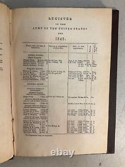 Authentic OFFICIAL ARMY REGISTER FOR 1848 Many Civil War Names