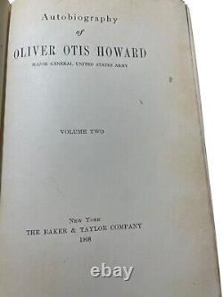 Autobiography Of Oliver Otis Howard 2 Volume Set 1908 Major General U. S. Army