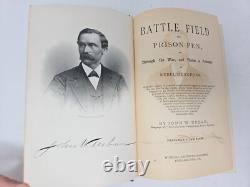 Battlefield and Prison Pen by John W. Urban Civil War Memoir (1882) Hardcover