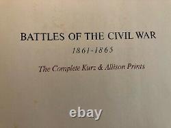 Battles of the Civil War The Complete Kurz and Allison Prints (1986, HC)