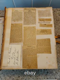 Bible Family Huge 1864 Antique Harding's Civil War with Brass Clasp Needs TLC