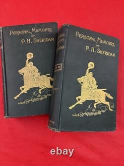 Books 1st ED HC Personal Memoirs Of P. H. Sheridan 2 Volume Set 1888 Civil War