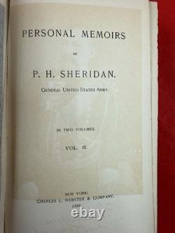 Books 1st ED HC Personal Memoirs Of P. H. Sheridan 2 Volume Set 1888 Civil War