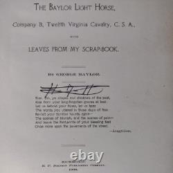 Bull Run to Bull Run Book George Baylor Civil War History Virginia Cavalry 1900