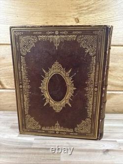 C1860 HOLY BIBLE antique CIVIL WAR ERA leather CARLTON AND PORTER old