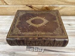 C1860 HOLY BIBLE antique CIVIL WAR ERA leather CARLTON AND PORTER old