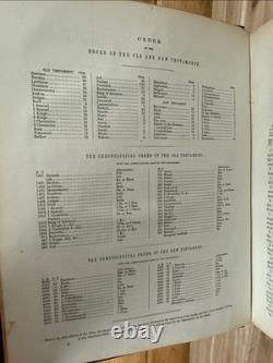 C1860 HOLY BIBLE antique CIVIL WAR ERA leather CARLTON AND PORTER old