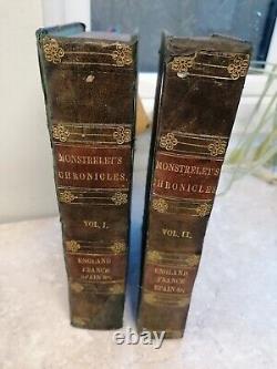 CHRONICLES OF ENGUERRAND DE MONSTRELET 2 VOLS orleans burgundy civil war 1840
