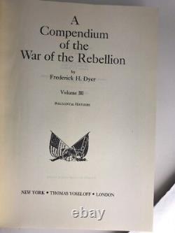 CIVIL WAR A Compendium of the War of the Rebellion 3 Vol, Frederick Dyer 1959