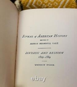 CIVIL WAR MAPS Division & Reunion1829-1889 American History-Woodrow Wilson 1898