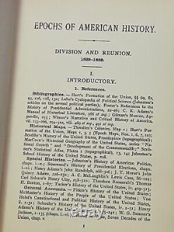 CIVIL WAR MAPS Division & Reunion1829-1889 American History-Woodrow Wilson 1898