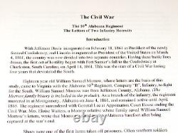 CIVIL WAR THE 10th ALABAMA REGIMENTTHE LETTERS OF TWO INFANTRY RECRUITS! BOOK