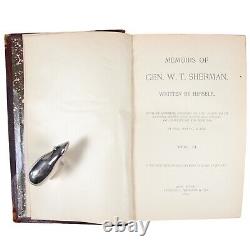 CIVIL War General Sherman Memoirs 1891 Folding Maps Atlanta Campaign War Is Hell