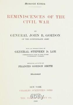 CONFEDERATE MEMOIRS Civil War GENERAL GORDON Lee Grant ALABAMA REGIMENT History