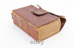 C. 1851 HOLY BIBLE Pre Civil War Psalms David Leather Philadelphia Antique Small