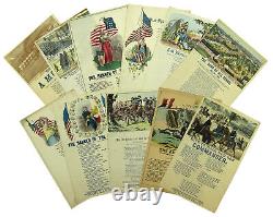 Charles Magnus Eleven Civil War Song Sheets. 1863-1864. Illustrated Broadsides