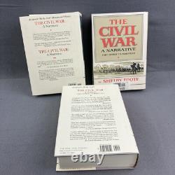 Civil War A Narrative Shelby Foote 3 Volume Masterpiece Book Box Set Slipcover