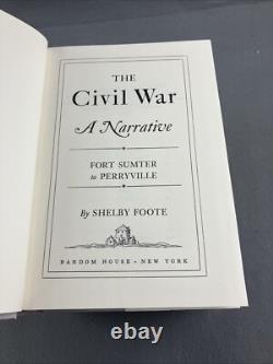 Civil War A Narrative Shelby Foote 3 Volume Masterpiece Book Box Set Slipcover