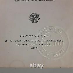 Civil War Book Lives of Ulysses S. Grant and Schuyler Colfax 1868 Mansfield