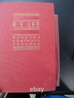 Civil War Confederacy Robert E Lee Freeman Biography 4 Vols Early Printing VG