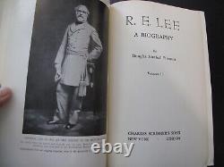 Civil War Confederacy Robert E Lee Freeman Biography 4 Vols Early Printing VG