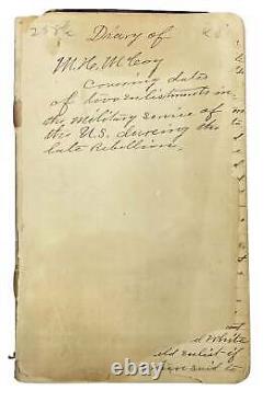 Civil War Diary of Marcus H McCoy / 2nd Regiment, Michigan Cavalry