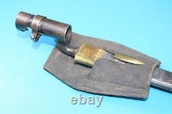 Civil War English Pattern 1853 /76 Bushed Bayonet + Scabbard & Frog Unit Marked