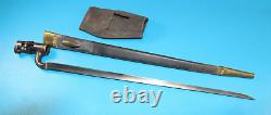 Civil War English Pattern 1853 /76 Bushed Bayonet + Scabbard & Frog Unit Marked