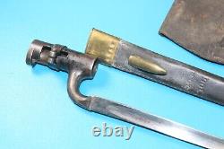 Civil War English Pattern 1853 /76 Bushed Bayonet + Scabbard & Frog Unit Marked