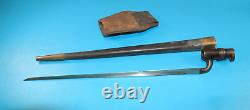 Civil War English Pattern 1853 /76 Bushed Bayonet + Scabbard & Frog Unit Marked