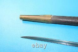 Civil War English Pattern 1853 /76 Bushed Bayonet + Scabbard & Frog Unit Marked