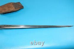 Civil War English Pattern 1853 /76 Bushed Bayonet + Scabbard & Frog Unit Marked