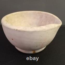 Civil War Era-English Trade Mark M Ironstone Mortar Apothecary Pharmacy Bowl