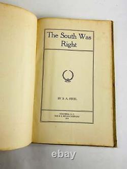 Civil War FIRST EDITION vintage book circa 1914 South was Right antique by Samue