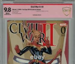 Civil War II #0 CBCS 9.8 Fan Expo Variant Signed Stan Lee 1st App Ulysses 2016