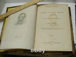 Civil War In America Vols 1, 2 & 3 by Benson Lossing Hard Cover 1866 & 68