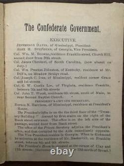Civil War Official Guide of the Confederate Government from 1861-1865 at 1907