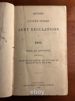 Civil War Regulations Manual Captain William Silvey 1st US Artillery Asst. PMG