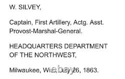Civil War Regulations Manual Captain William Silvey 1st US Artillery Asst. PMG