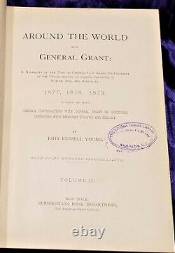 Civil War, Young, AROUND THE WORLD WITH GENERAL GRANT 1879 Full Leather 1st