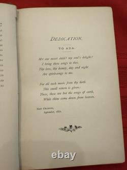 Civil War book (1872) Southern Voices Poems by Wm. H. Holcombe, M. D